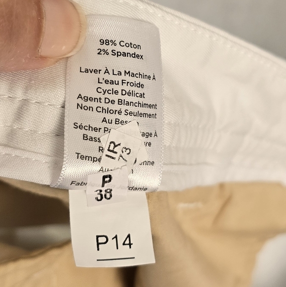 Talbots Womens 16 Petit White Mid Rise Pocketed Relaxed Fit Ankle Chino Pant NWT - Picture 8 of 9